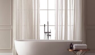 15 beautiful ideas for bathroom window curtains