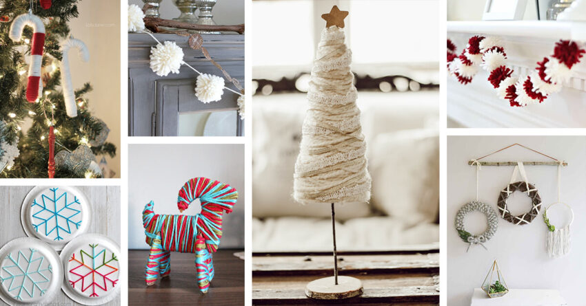 20 DIY Christmas Yarn Decor ideas