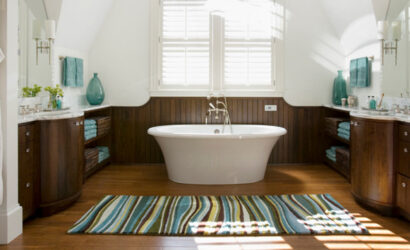 20 wonderful examples of bathrooms with beautiful carpets