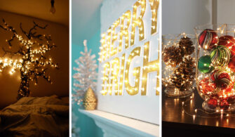 40 DIY Christmas lights decoration ideas