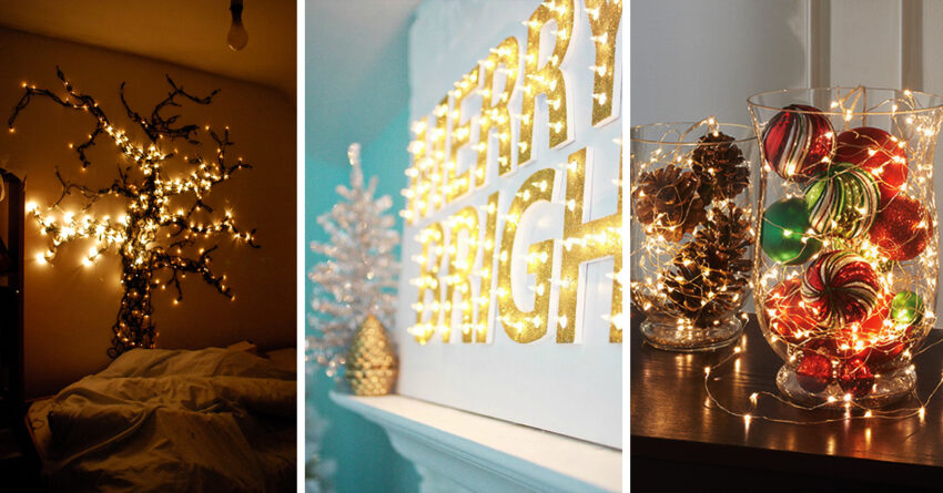 40 DIY Christmas Lights Decoration ideas