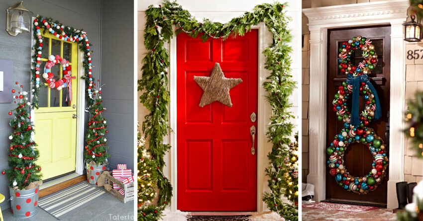 40 Best Christmas Door Decorations