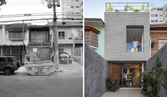Before and after the transformation of the Brazilian Piraja House