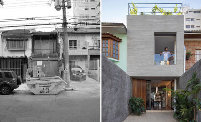 Before and after the transformation of the Brazilian Piraja House