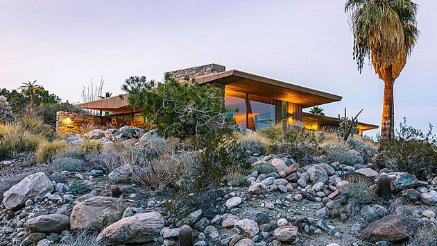 A mid-century modern house from 1954 that is still standing today
