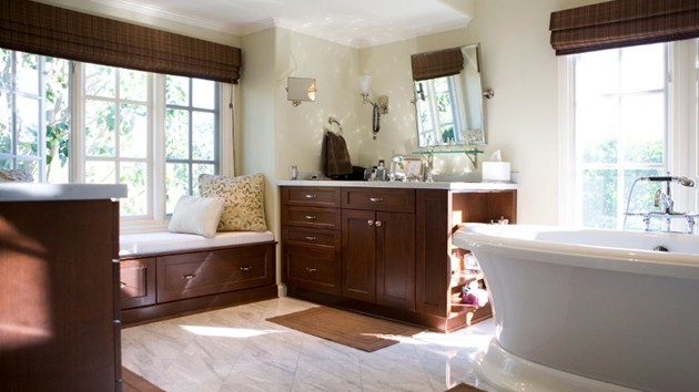 Storage benches in 20 beautiful bathrooms