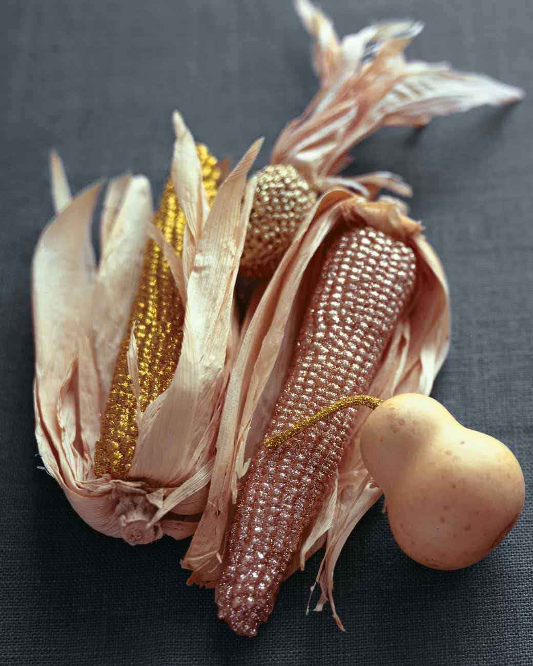Glitter Corn - Thanksgiving Decoration Idea