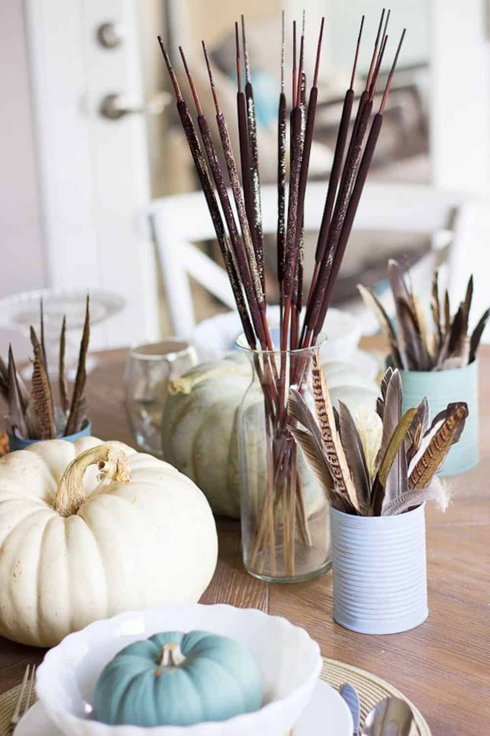 Feather Bouquets - Thanksgiving Decoration Idea
