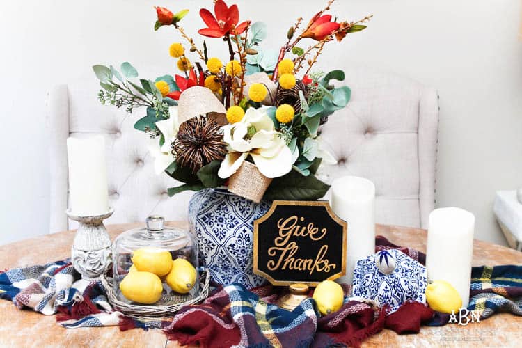 Simple Fall Bouquet DIY Thanksgiving Centerpiece