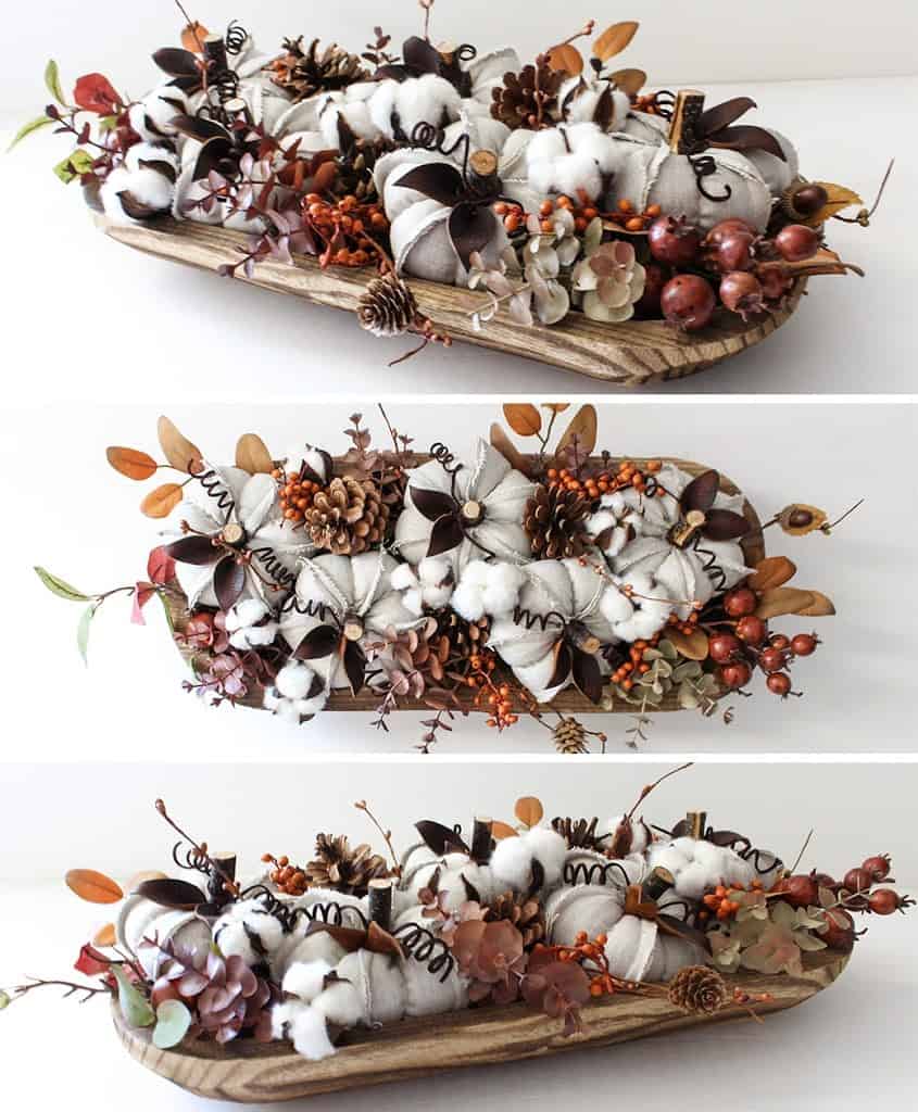 DIY Thanksgiving Centerpiece with Cotton