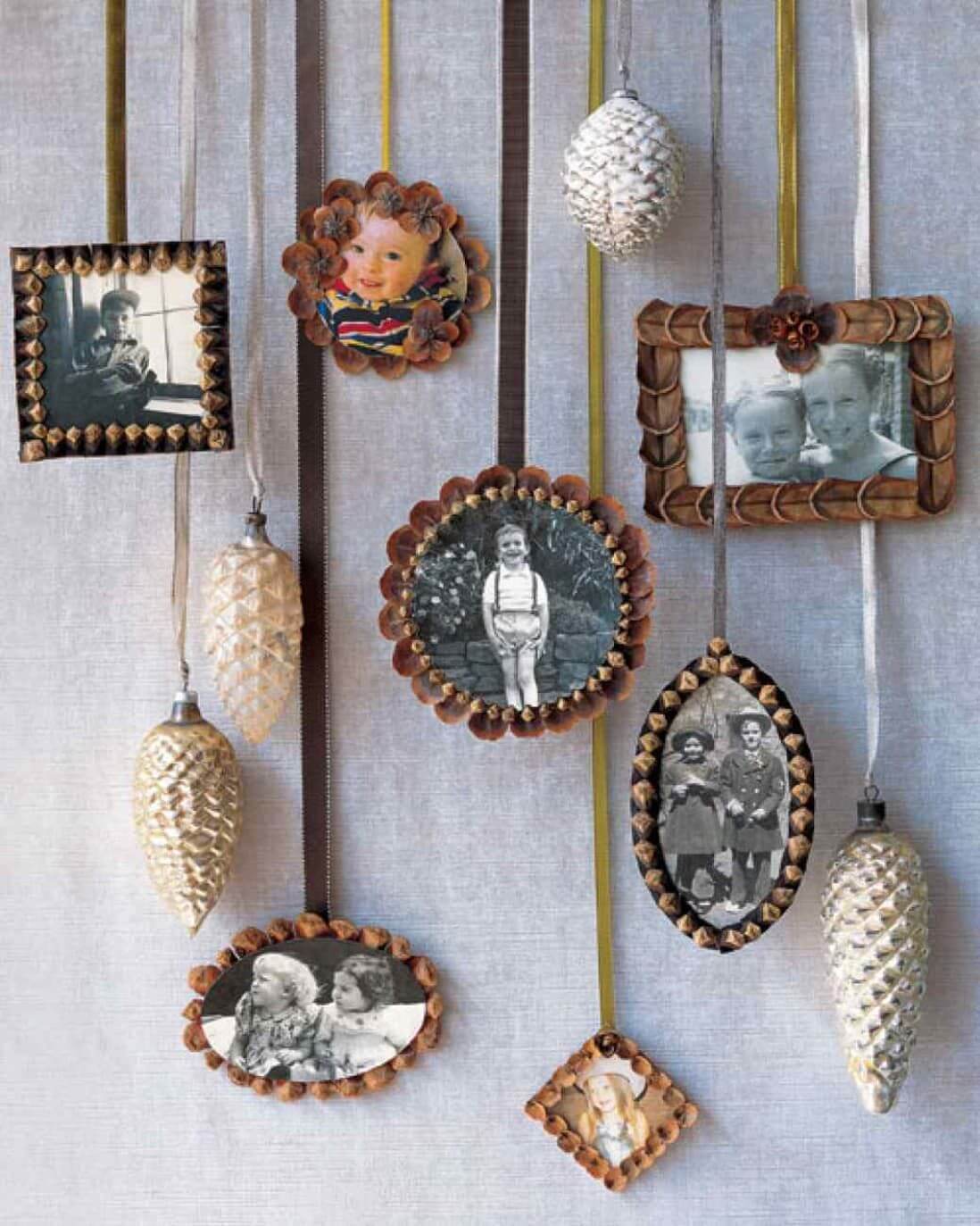 Perfectly Rustic Pinecone Frame Ornaments