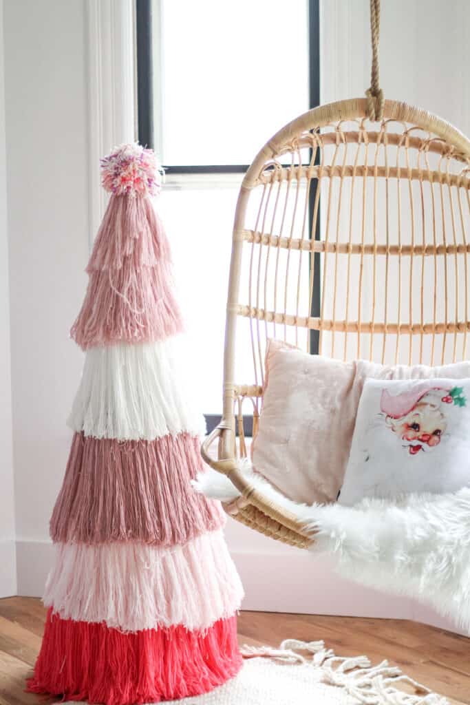 Pink Theme Yarn Christmas Tree