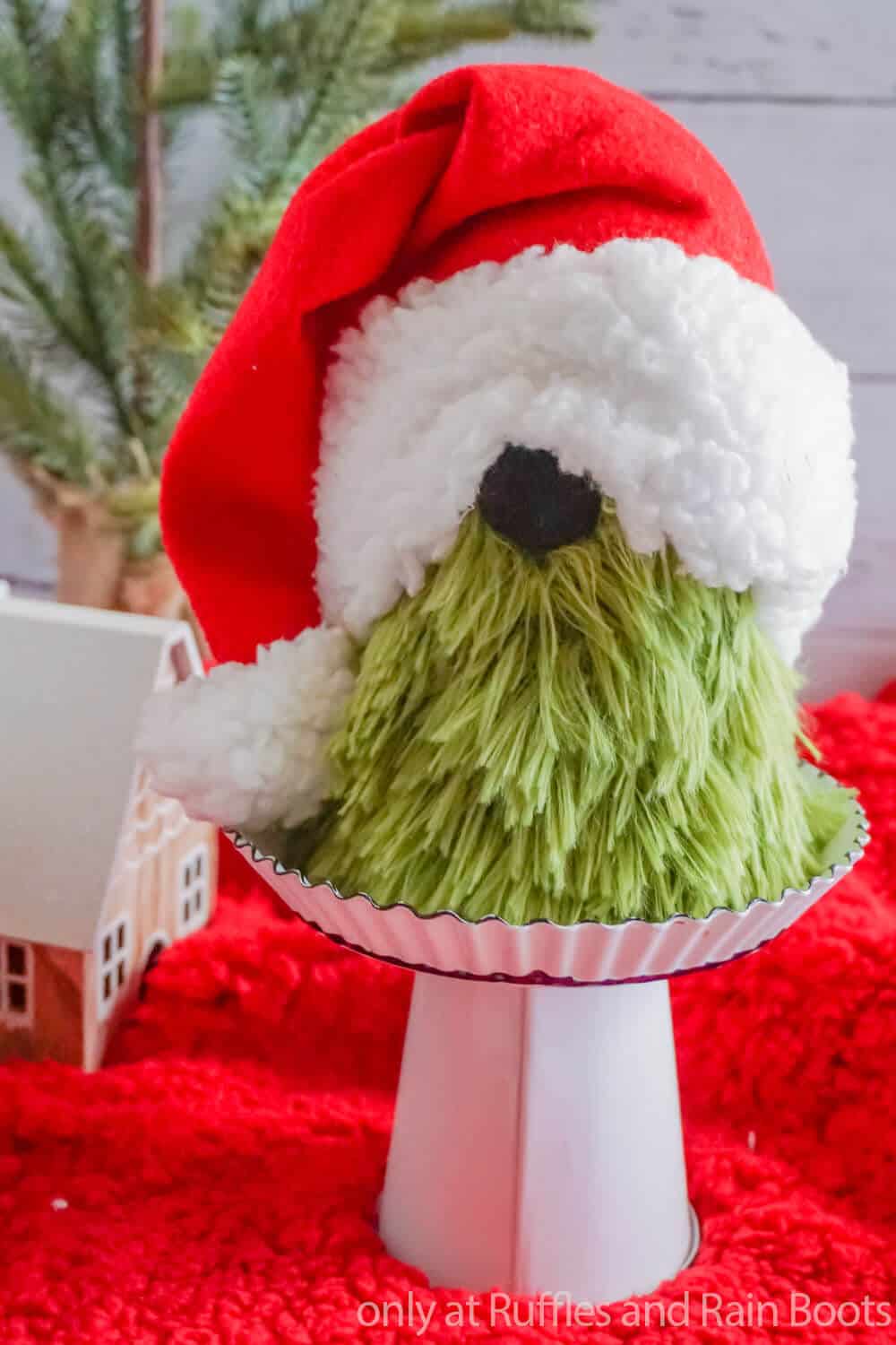 Cute Grinch Themed Christmas Gnome