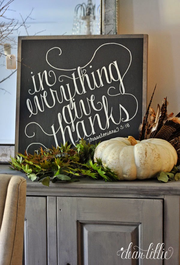 Framed Chalkboard DIY Thanksgiving Sign