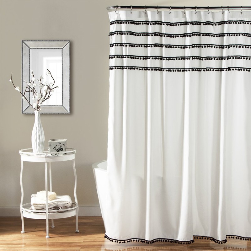 Aria Pom Pom Shower Curtain