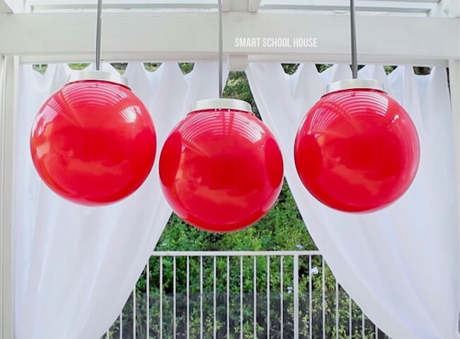 Super-sized Red Ball Christmas Bulb Decorations