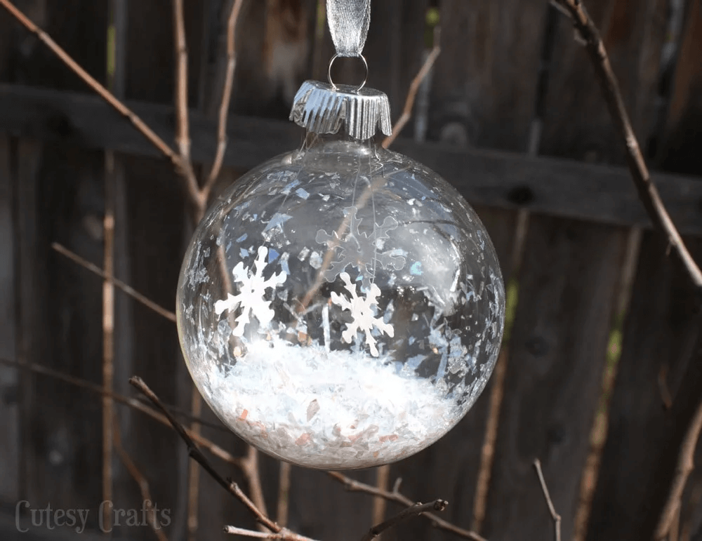 Snowflake Winter Wonderland DIY Christmas Ornament