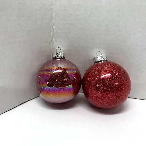 Pretty Polycrylic Glitter Glass Ornaments