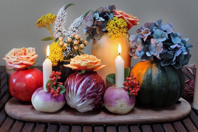 Vegetable Thanksgiving Centerpiece Idea