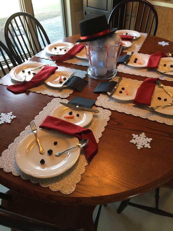 Snowman Table Settings