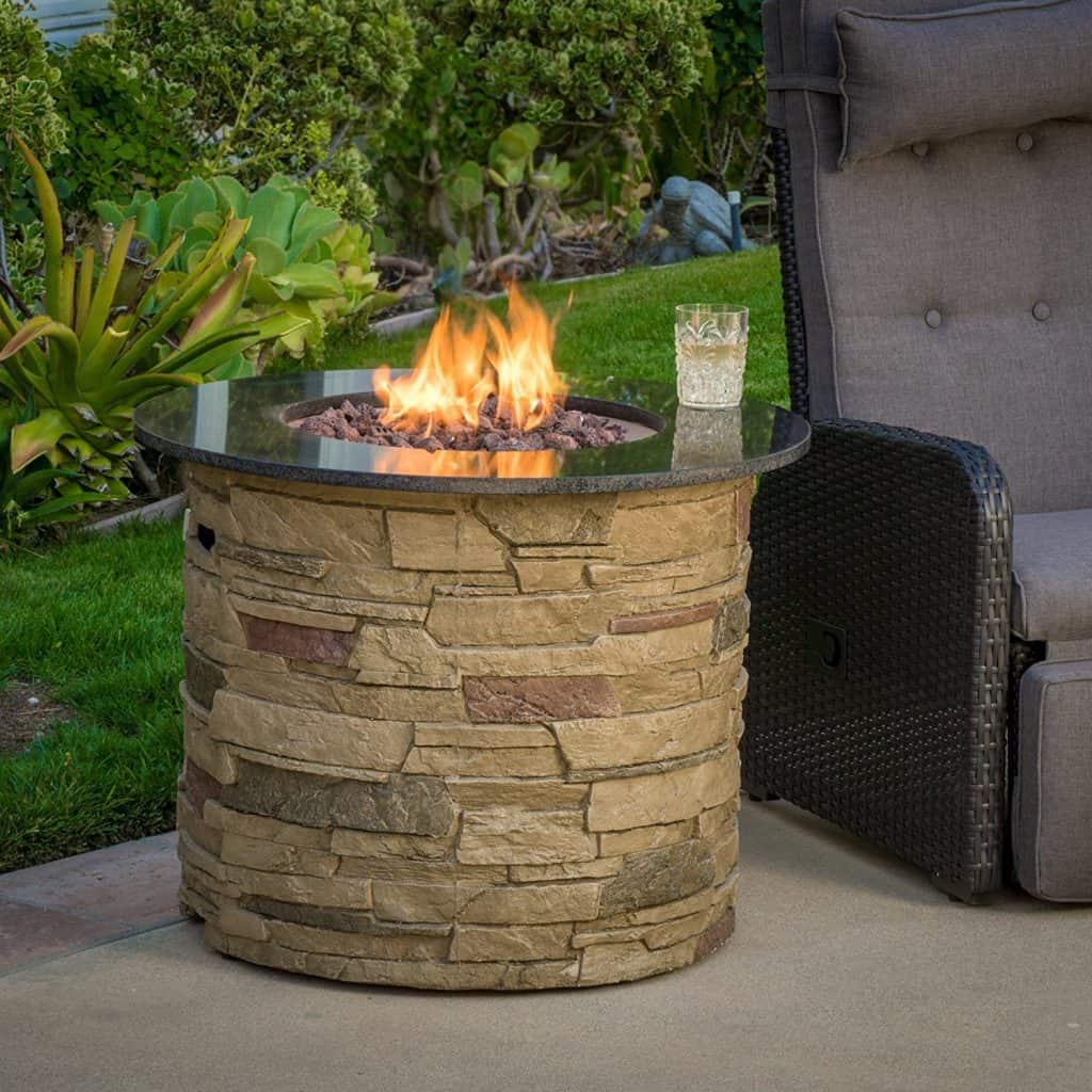 Rogers Outdoor Round 40,000 BTU Liquid Propane (Gas) Fire Table Pit
