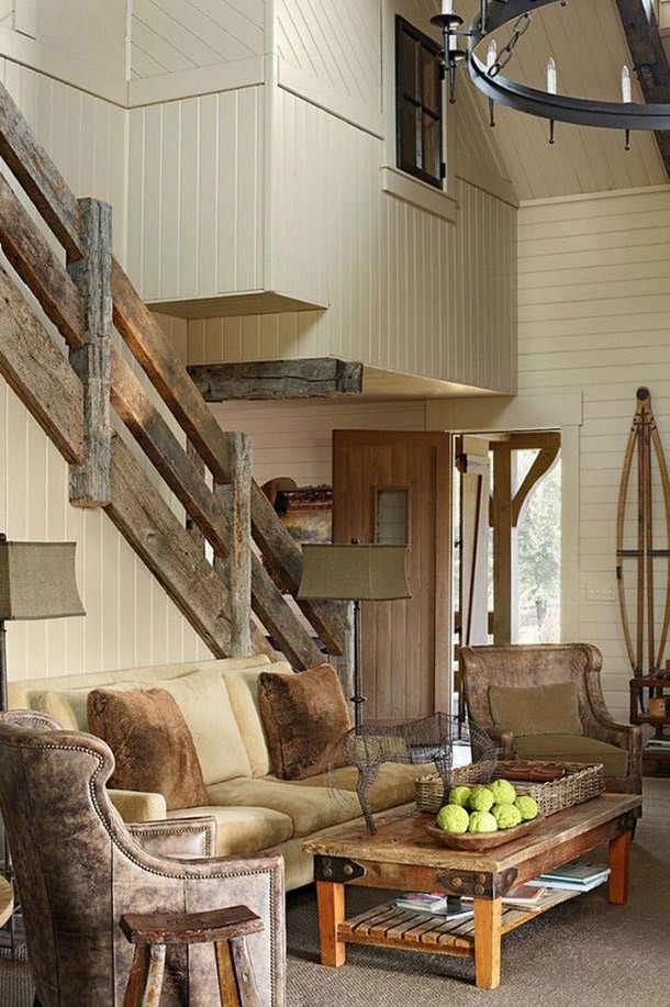 Rustic staircase