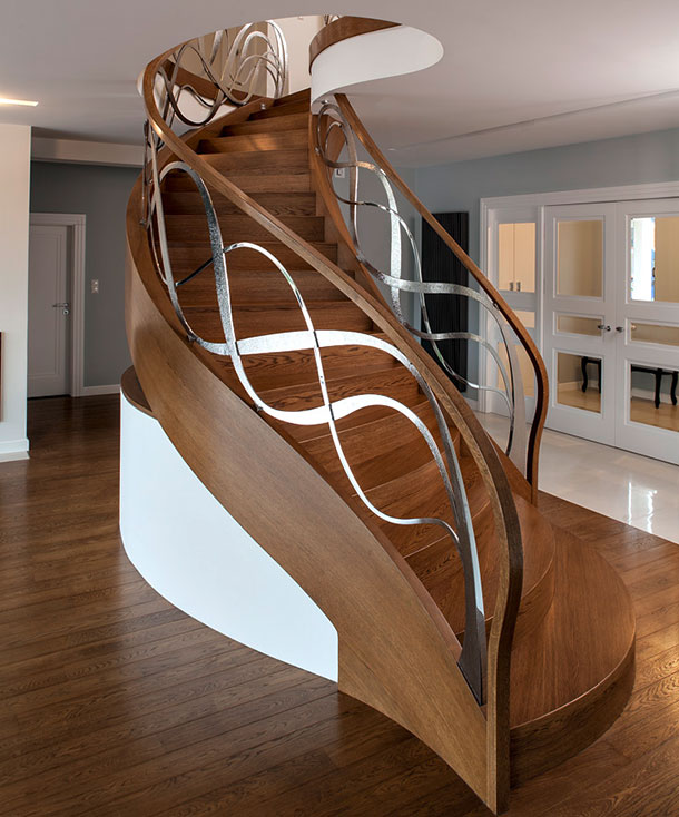 Modern helical stairs
