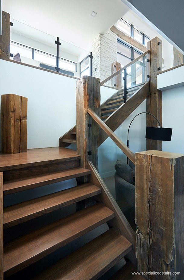 Modern rustic staircase