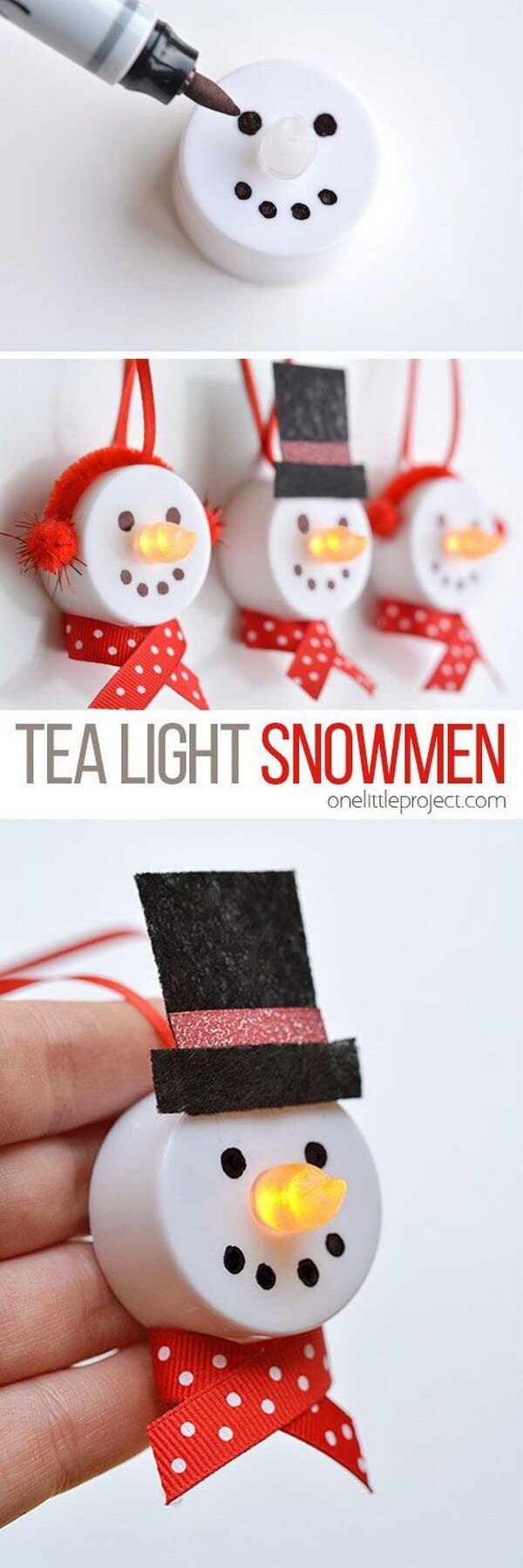 Tealight Snowmen