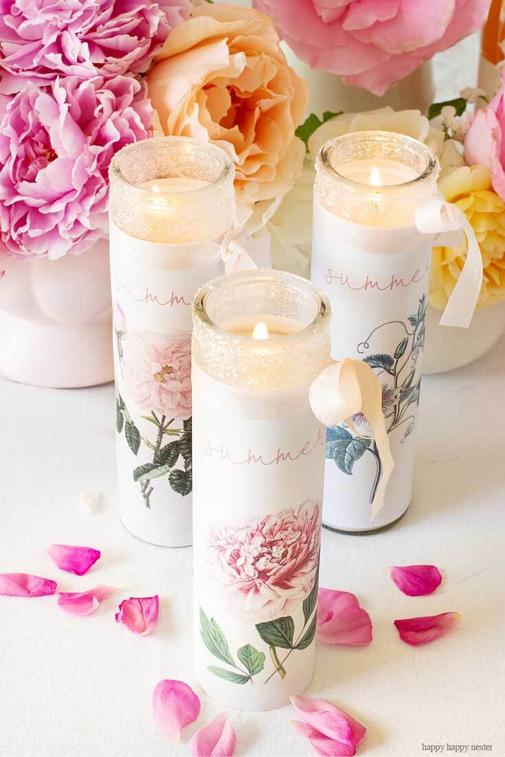 Tall Personalized Tealight Candle Holders