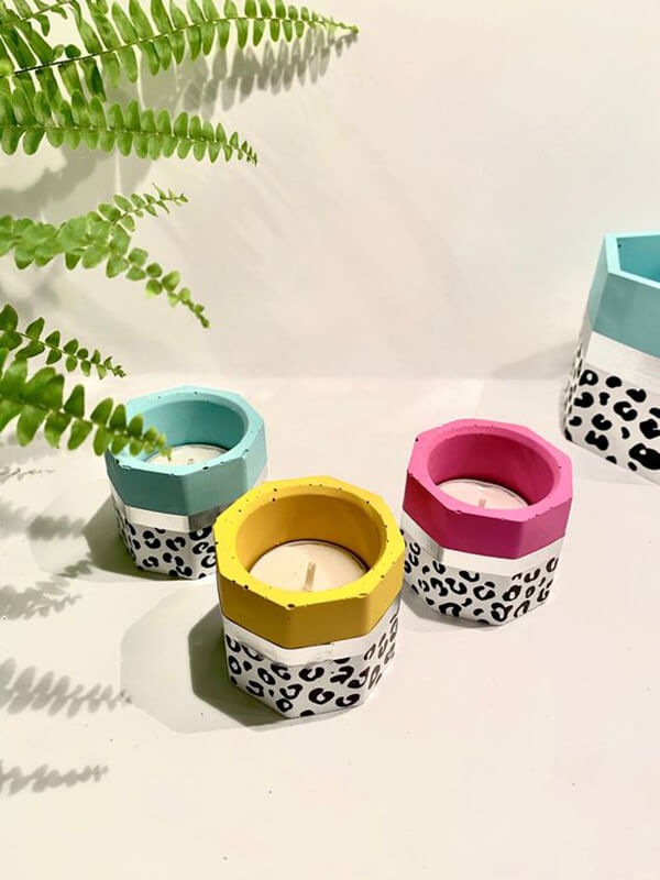 Colorful 3 Pack Tealight Holders