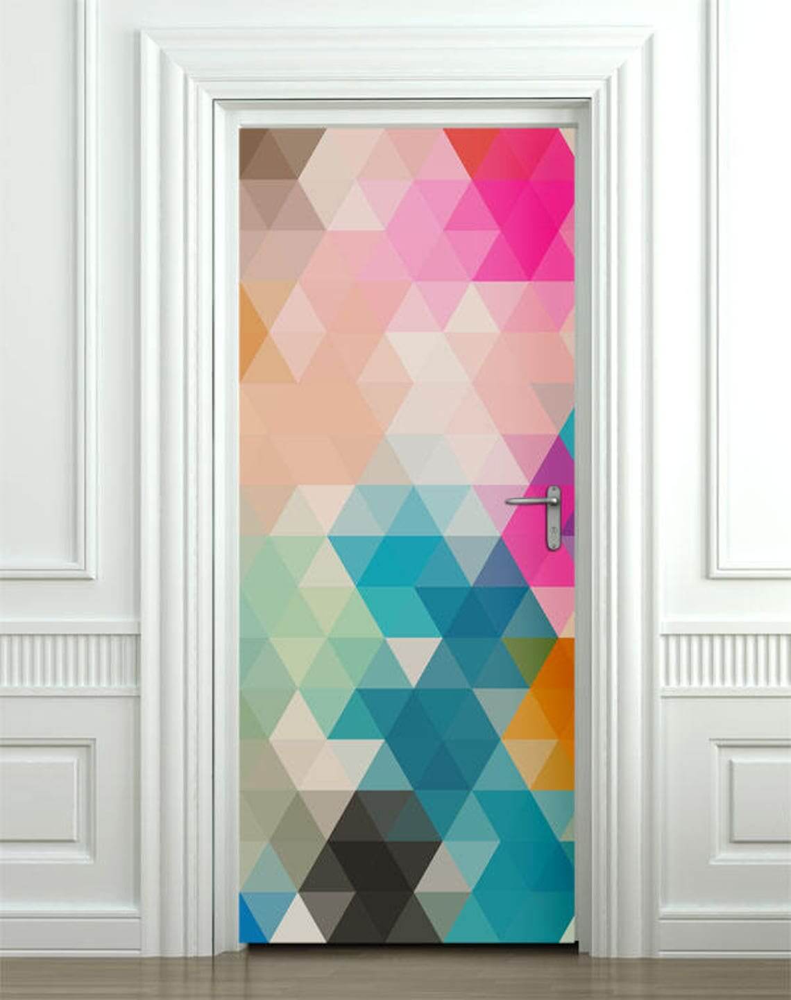 Colorful Abstract Door Cover Wrap