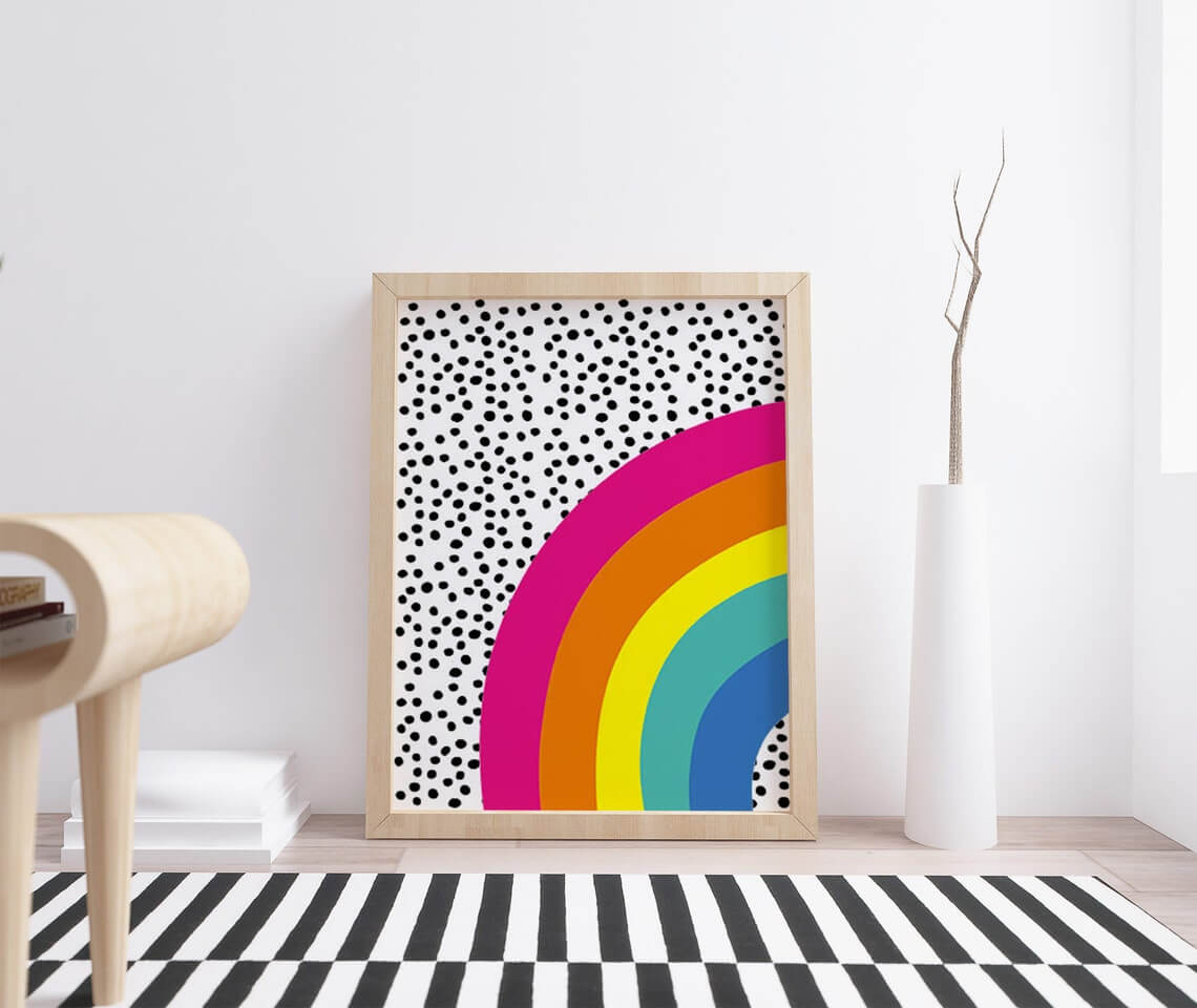 Colorful Rainbow Art Wall Print
