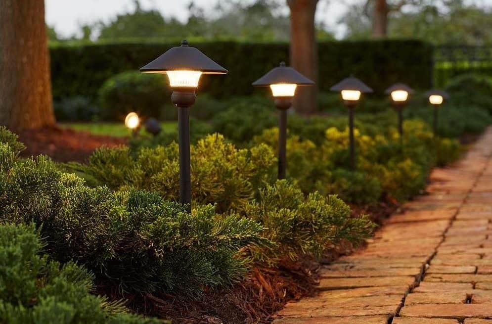 Hampton Bay Low-Voltage Bronze Outdoor Integrated LED Light Kit - landscape lighting ideas