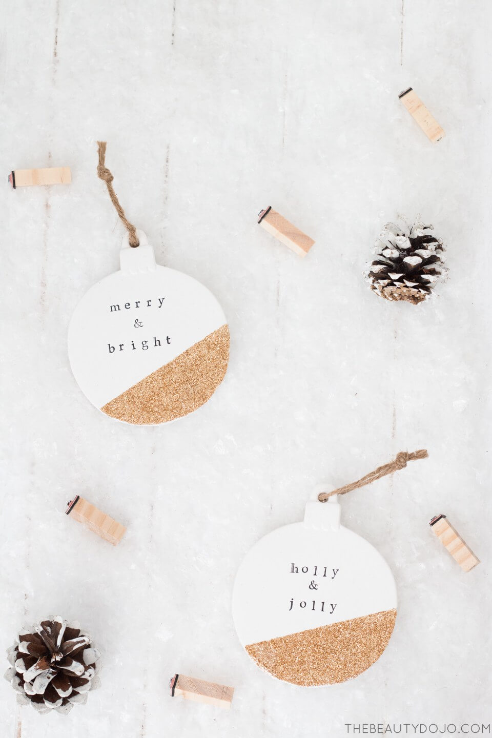 Rustic DIY Christmas Ornament with Painted Cork