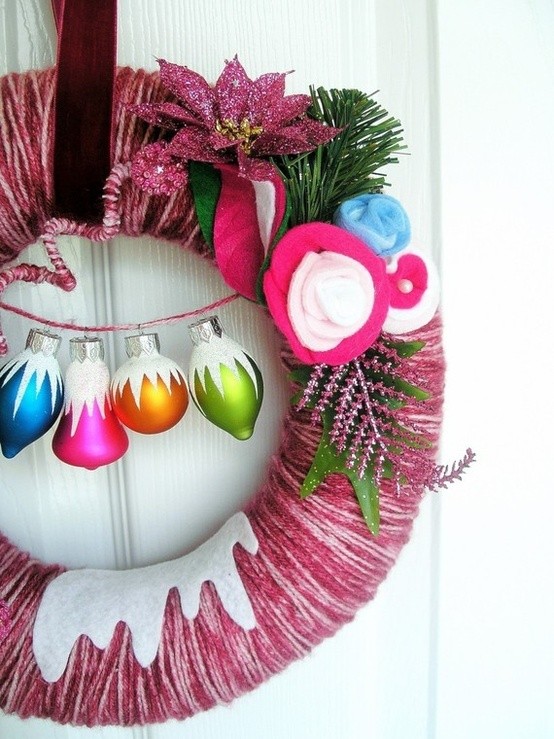 Pretty in Pink (and purple!) Christmas Decor