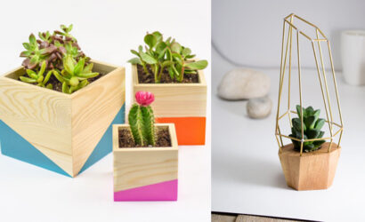 20 simple, geometric and modern DIY wooden planters