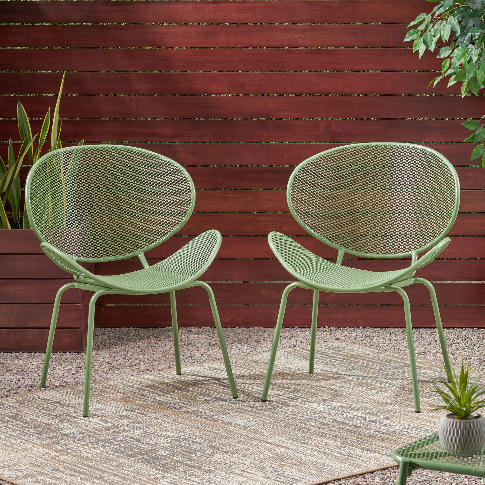 matte green chairs