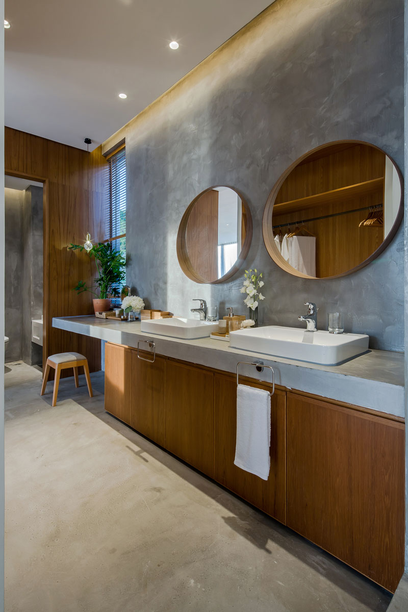 Raised Platform Interior bathroom vanity